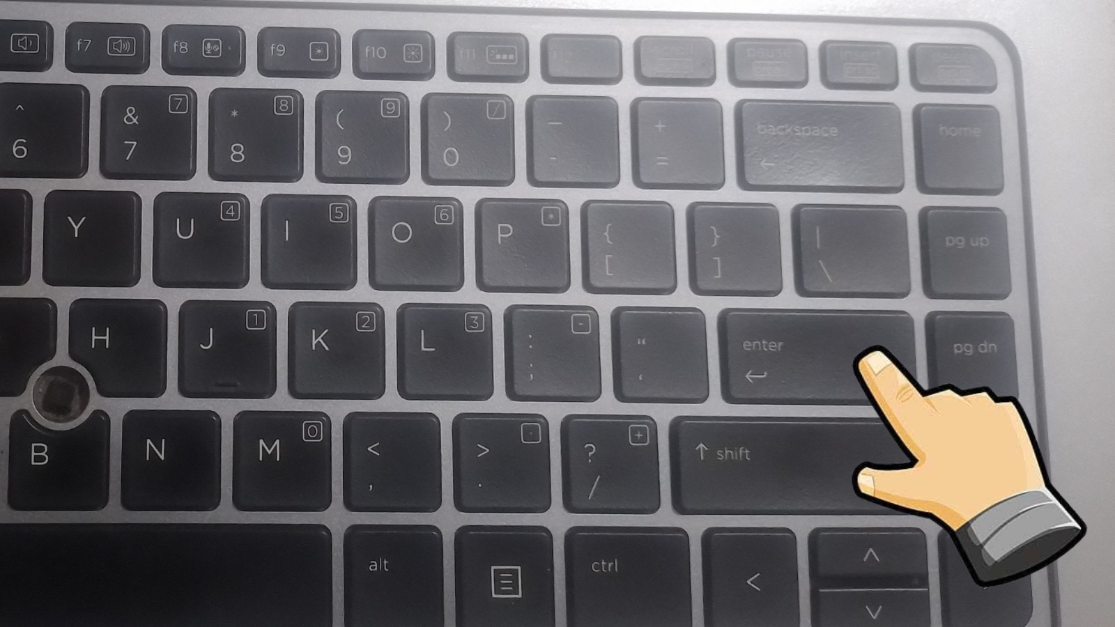 Press the Enter key